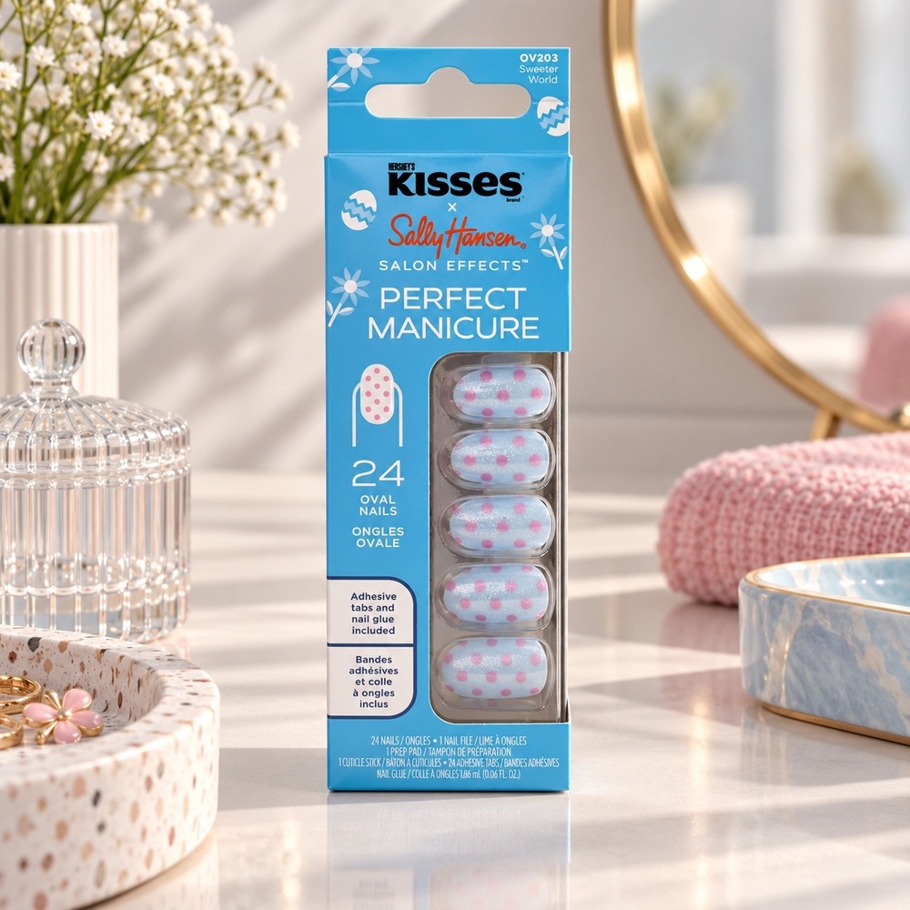 Sally Hansen x Hershey's Kisses Sweeter World Oval Press-On Nails 24ct New